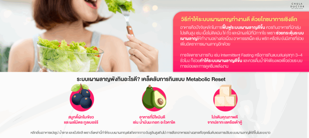 ระบบเผาผลาญพังกินอะไรดี วิธีปรับระบบเผาผลาญให้ยั่งยืนด้วยการปรับพฤติกรรม