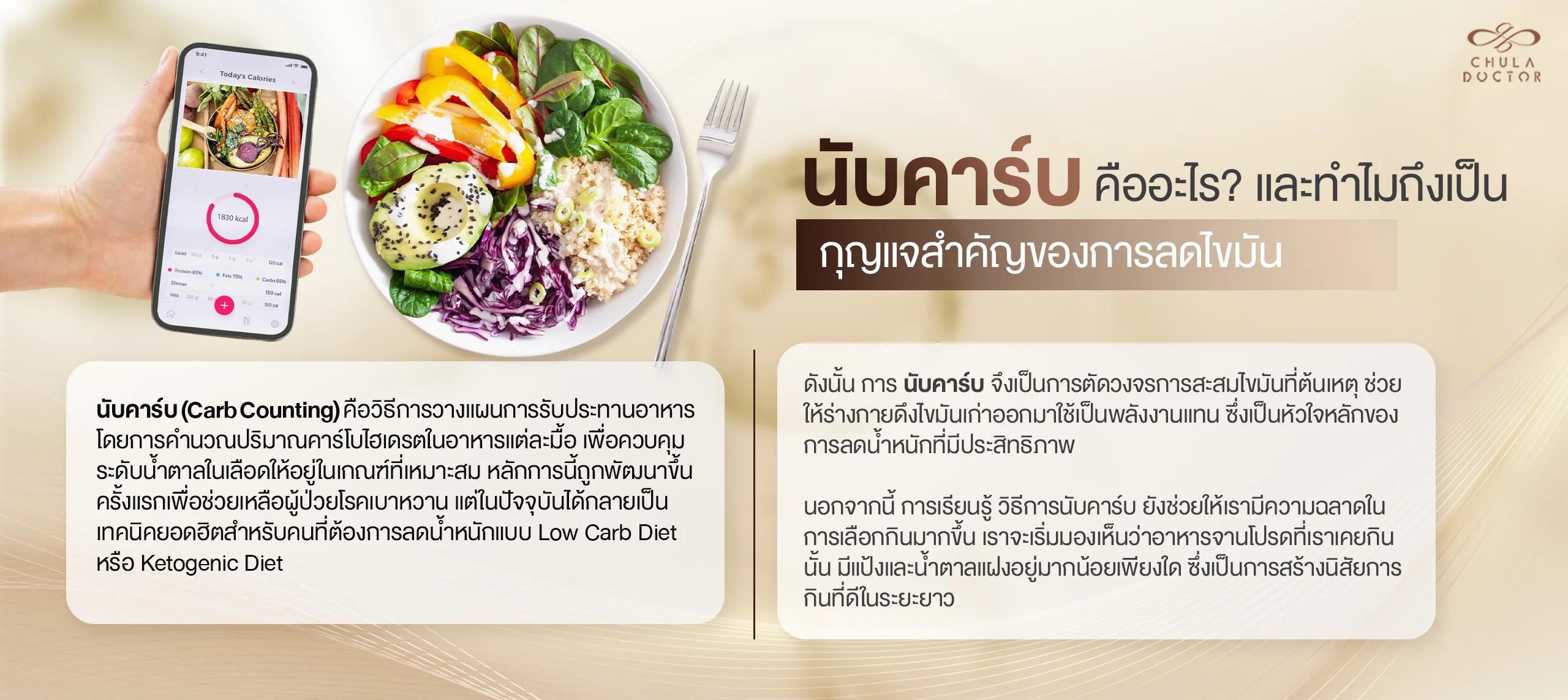 นับคาร์บ คืออะไร? และทำไมถึงเป็นกุญแจสำคัญของการลดไขมัน